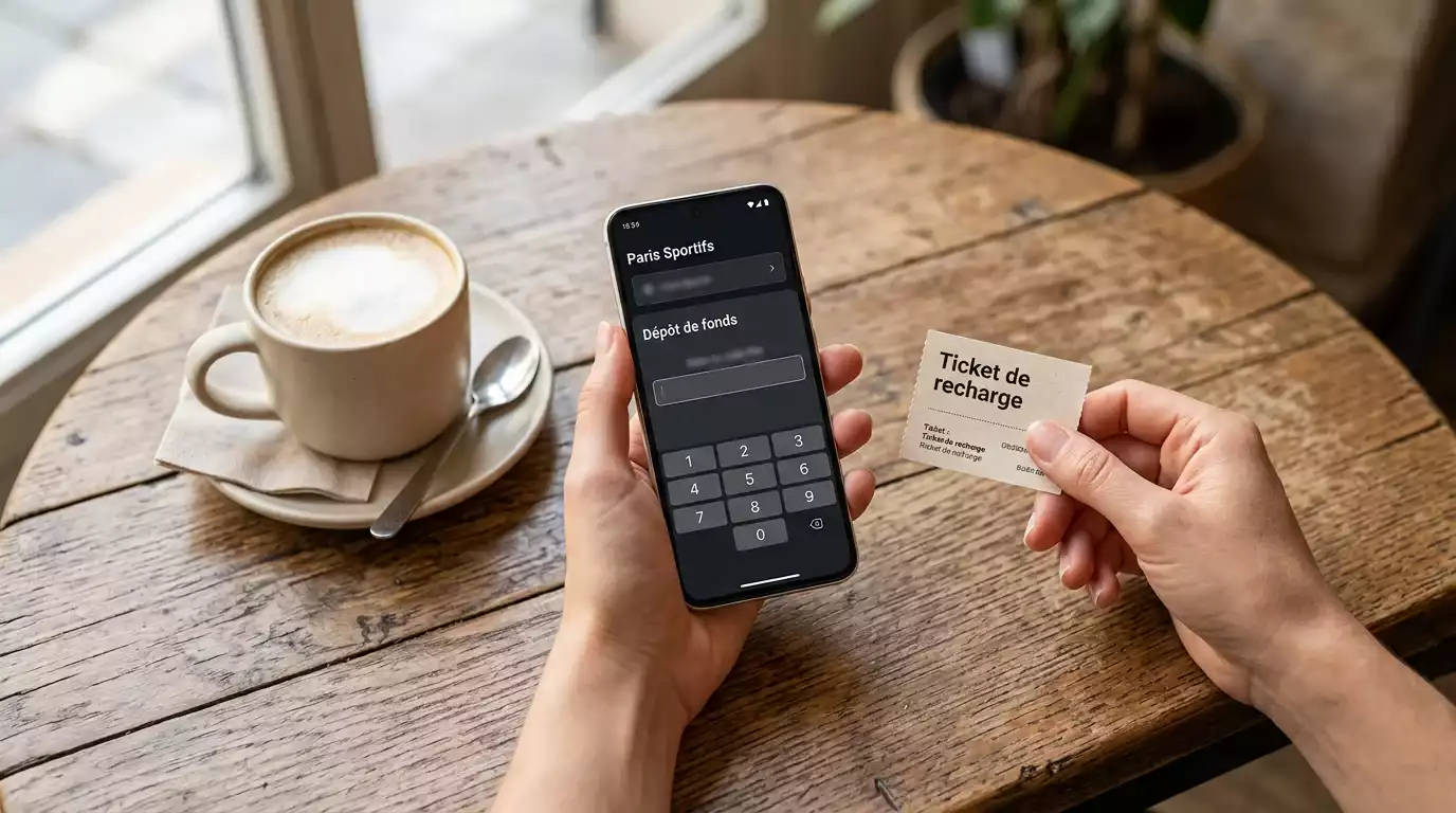 Dépôt Paysafecard depuis un smartphone sur une application de paris sportifs