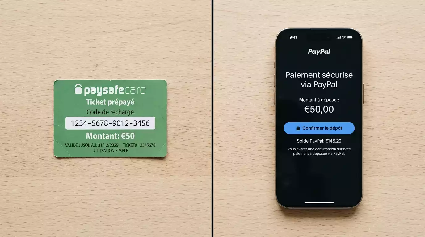 Comparaison entre Paysafecard et PayPal pour les paris sportifs en ligne en France en 2026